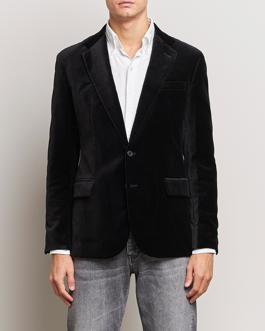 Herr | Smokingkavajer | Polo Ralph Lauren | Velvet Sportcoat Black