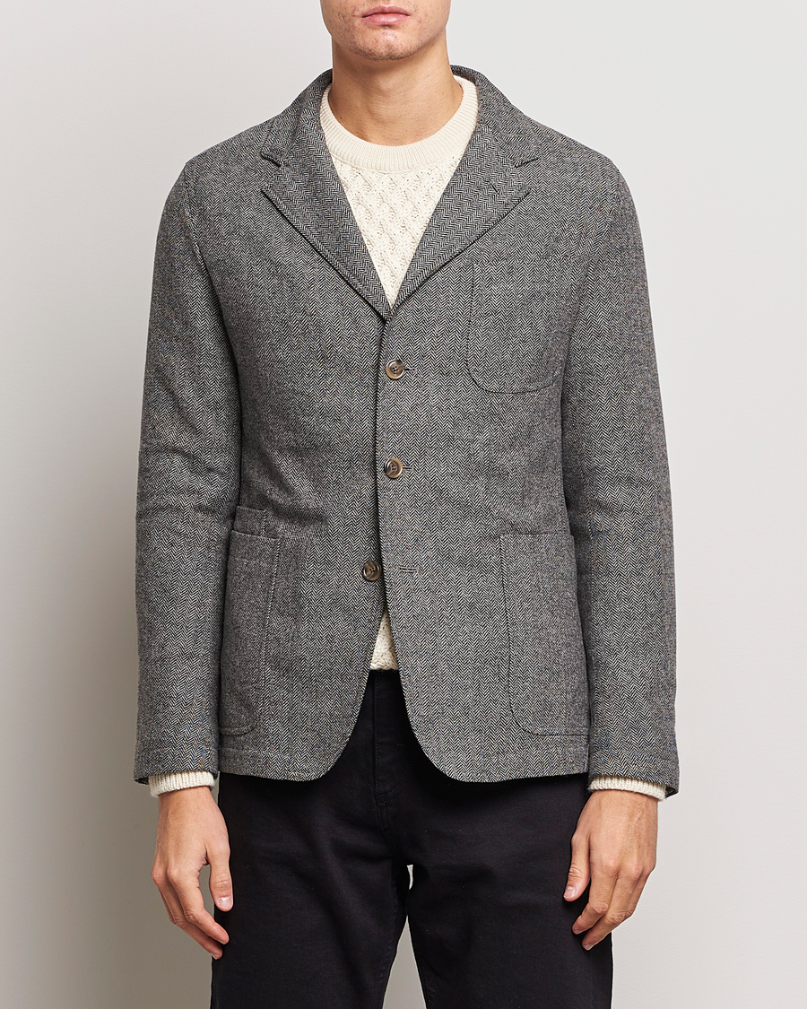 Herr | 30% rea | Polo Ralph Lauren | Classic Herringbone Sportcoat Black/Cream