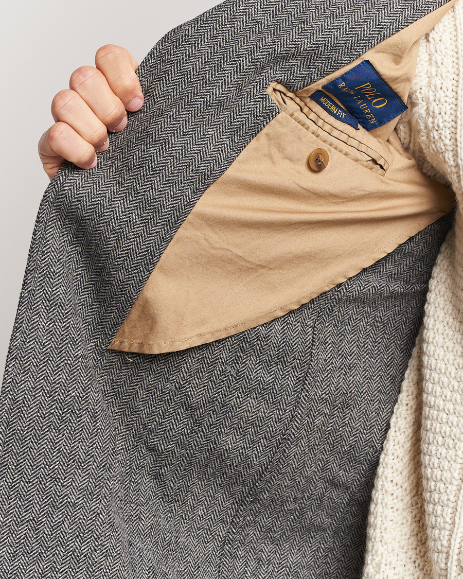 Herr | Kavajer | Polo Ralph Lauren | Classic Herringbone Sportcoat Black/Cream