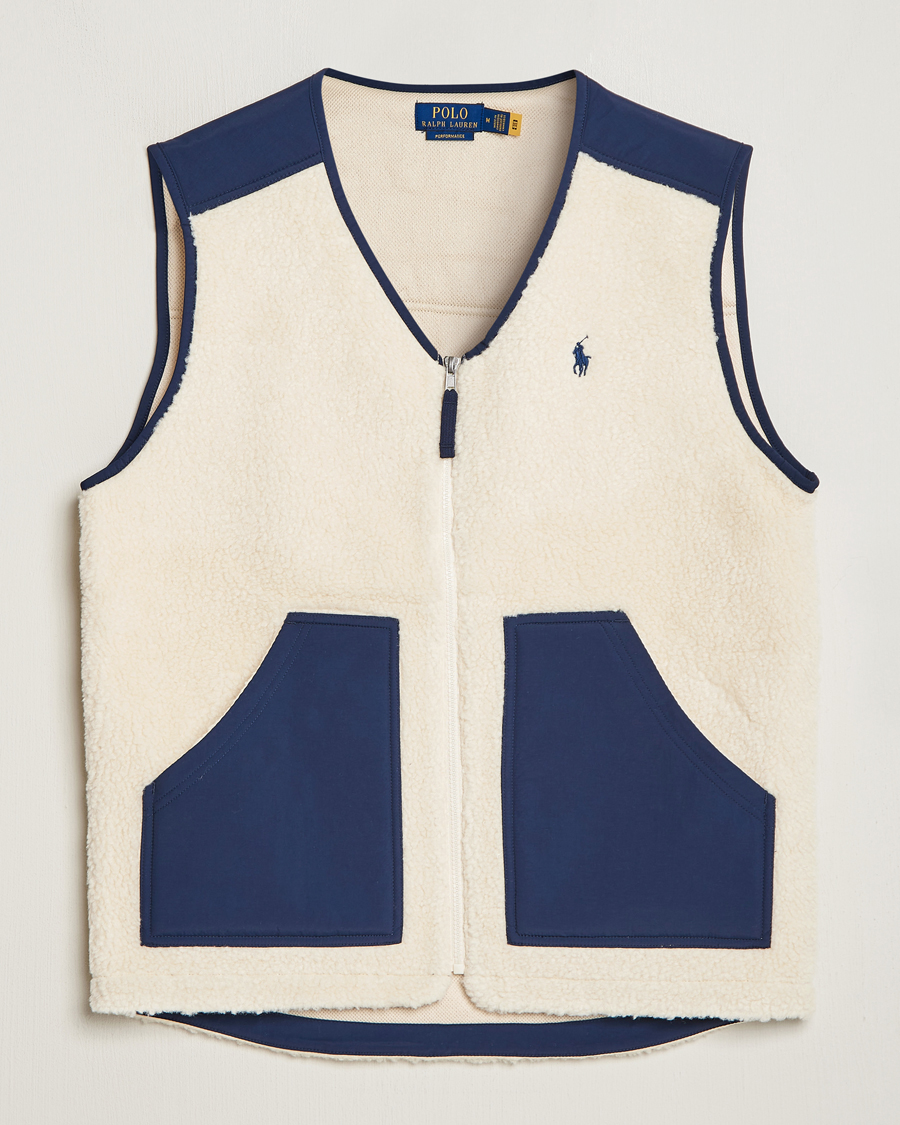 Herr | Jackor | Polo Ralph Lauren | Gilet Pile Vest Winter Cream/Newport Navy