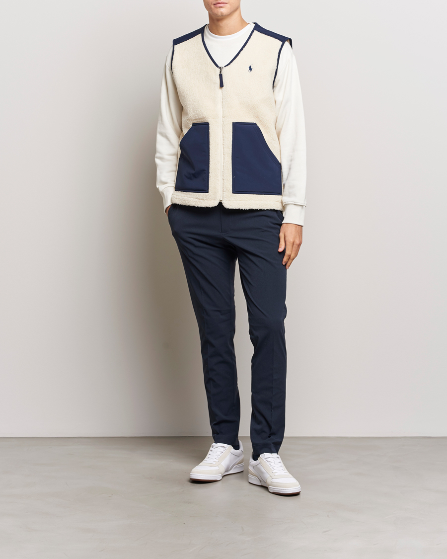 Herr | Jackor | Polo Ralph Lauren | Gilet Pile Vest Winter Cream/Newport Navy