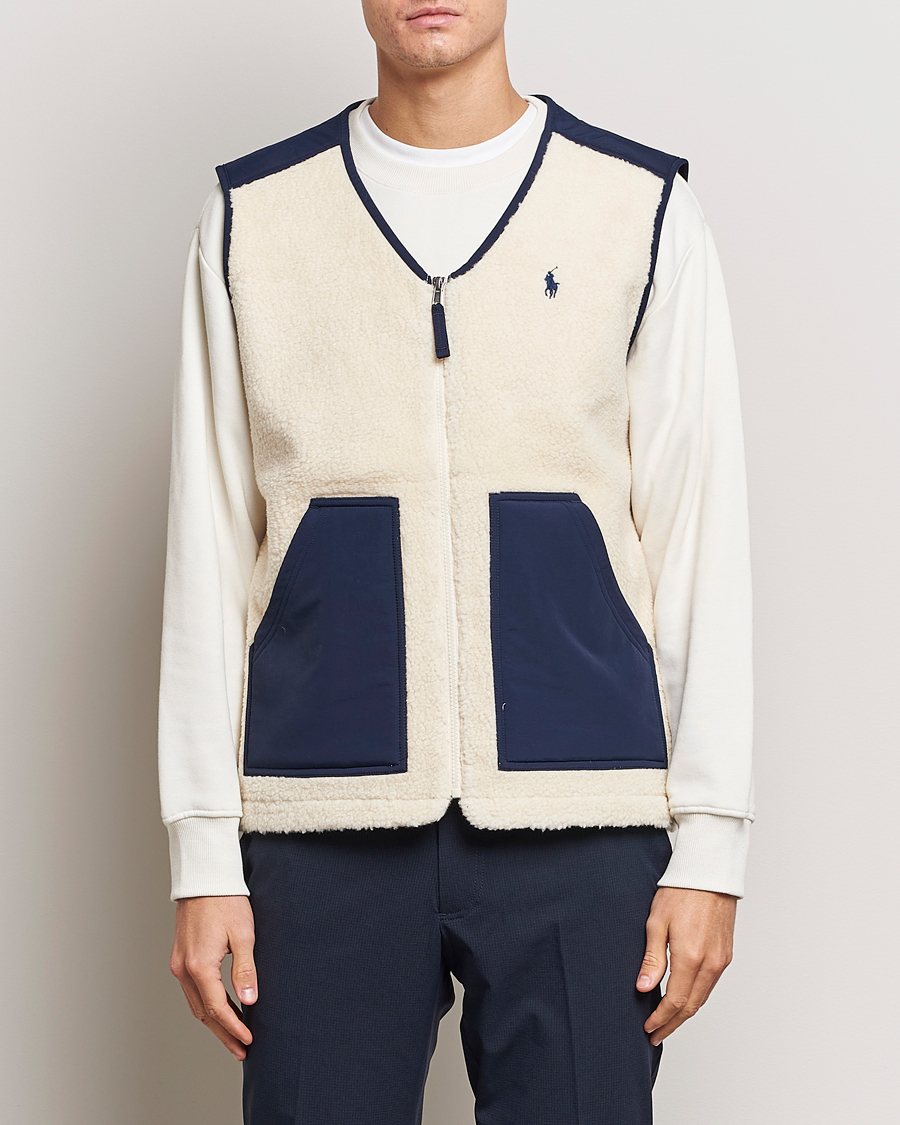 Herr | Jackor | Polo Ralph Lauren | Gilet Pile Vest Winter Cream/Newport Navy