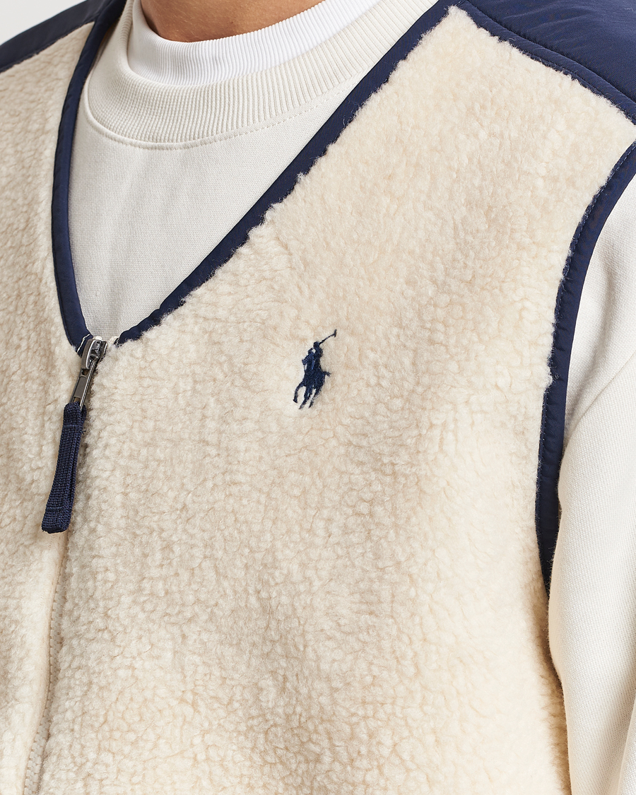 Herr | Jackor | Polo Ralph Lauren | Gilet Pile Vest Winter Cream/Newport Navy