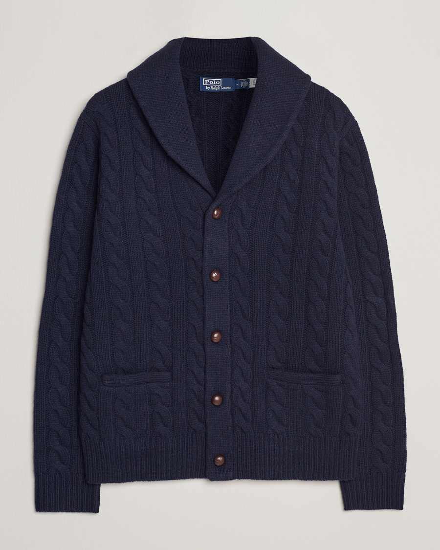 Herr | Tröjor | Polo Ralph Lauren | Wool Cable Cardigan Hunter Navy