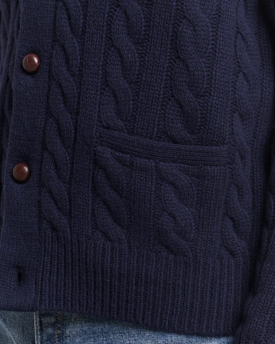 Herr | Tröjor | Polo Ralph Lauren | Wool Cable Cardigan Hunter Navy