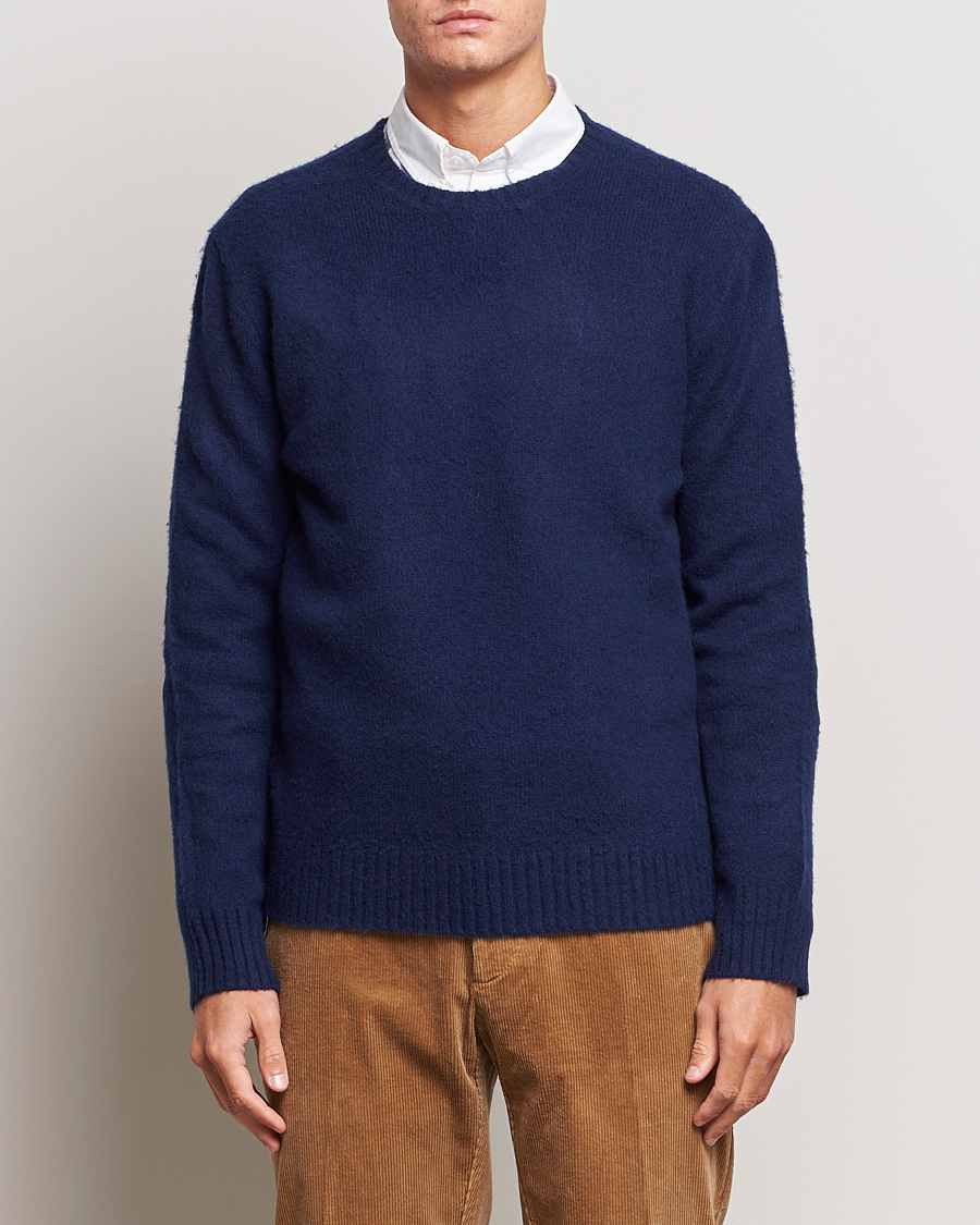 Herr | Tröjor | Polo Ralph Lauren | Wool/Cashmere Patch Crew Neck Bright Navy