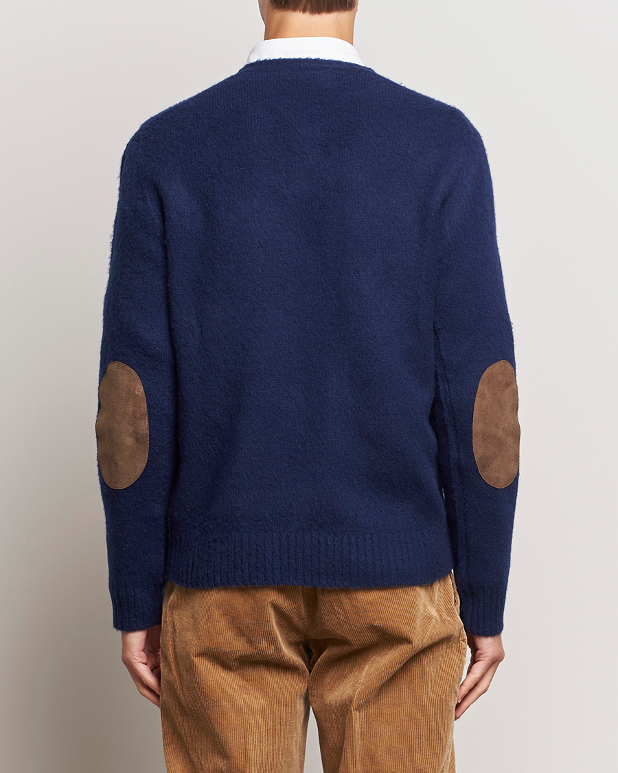 Herr | Tröjor | Polo Ralph Lauren | Wool/Cashmere Patch Crew Neck Bright Navy