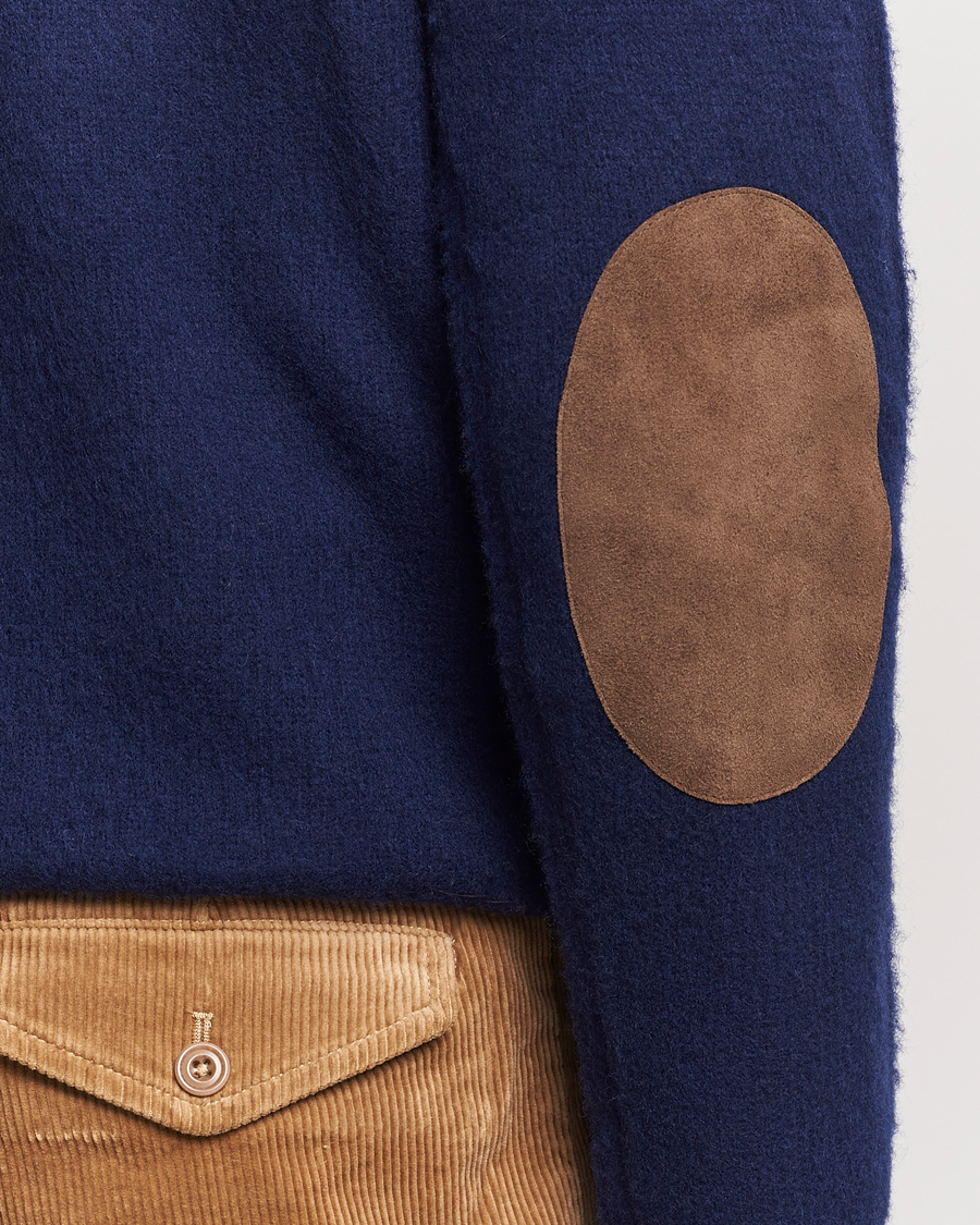 Herr | Tröjor | Polo Ralph Lauren | Wool/Cashmere Patch Crew Neck Bright Navy