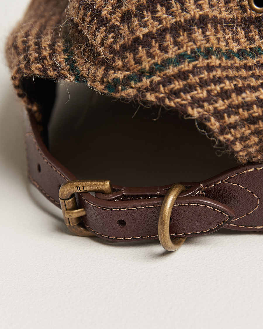 Herr | Polo Ralph Lauren Glenplaid Overcheck Cap Camel | Polo Ralph Lauren | Glenplaid Overcheck Cap Camel