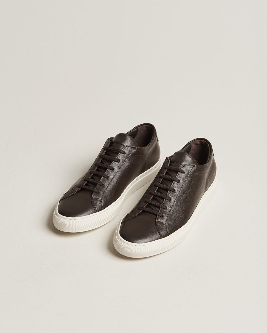Herr | Sneakers | Common Projects | Original Achilles Pebbled Leather Sneaker Dark Brown