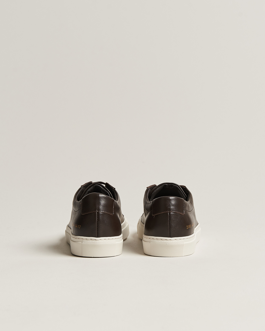 Herr | Common Projects Original Achilles Pebbled Leather Sneaker Dark Brown | Common Projects | Original Achilles Pebbled Leather Sneaker Dark Brown