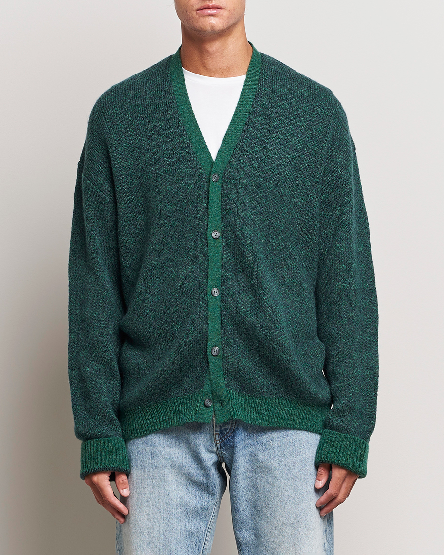 Herr |  | Palmes | Jacquard Knit Cardigan Dark Green
