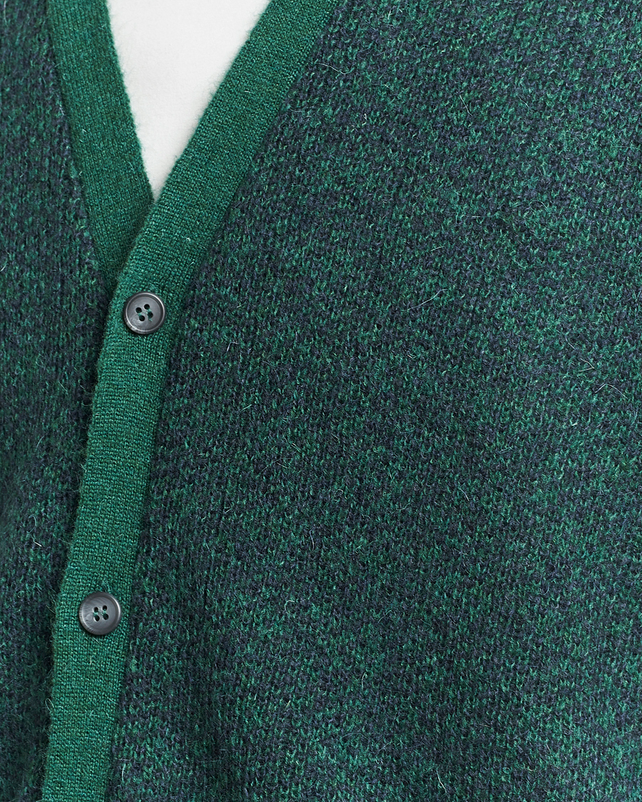 Herr | Tröjor | Palmes | Jacquard Knit Cardigan Dark Green