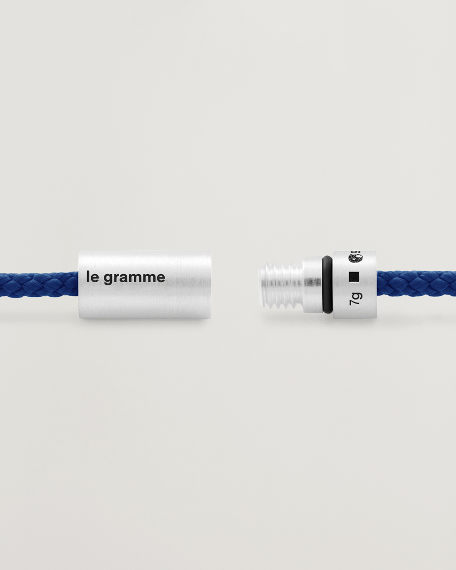Herr | Smycken | LE GRAMME | Nato Cable Bracelet Blue/Sterling Silver 7g