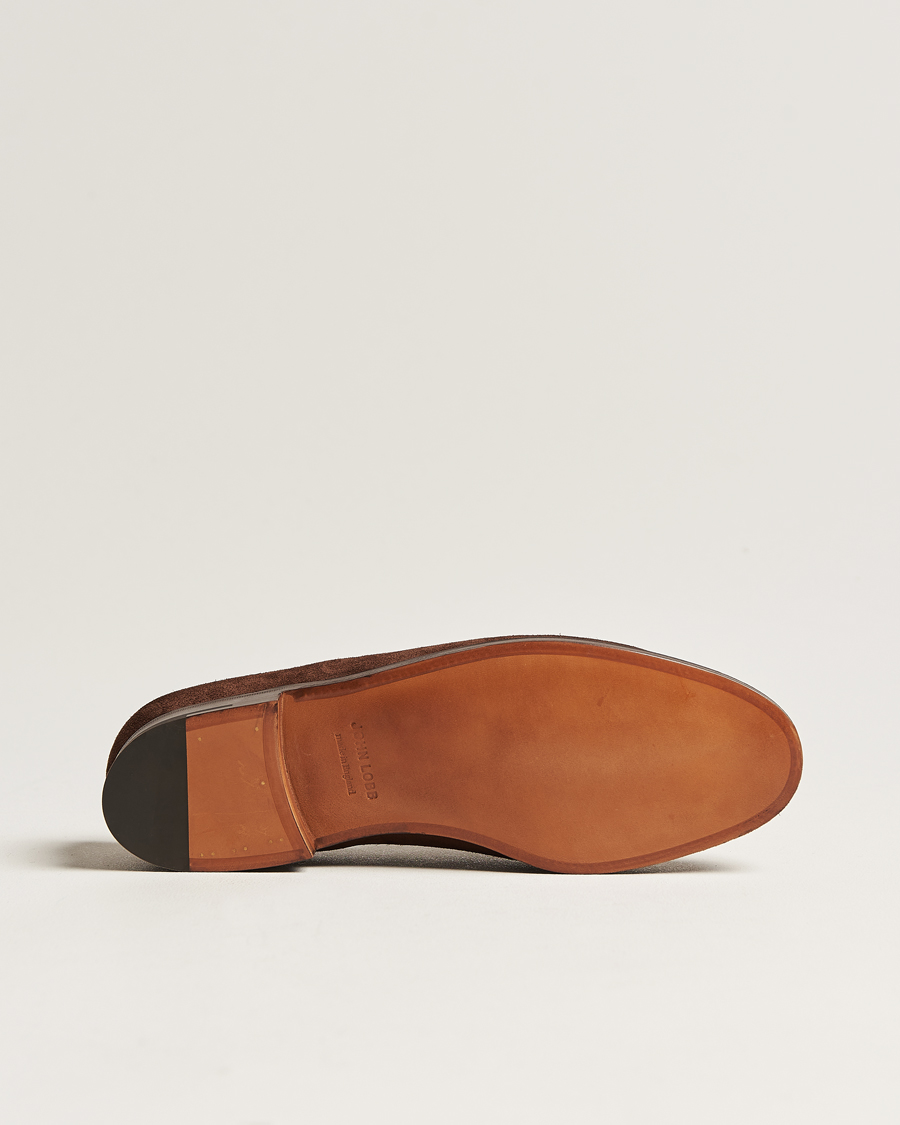 Herr | Loafers | John Lobb | Lopez Penny Loafer Dark Brown Suede
