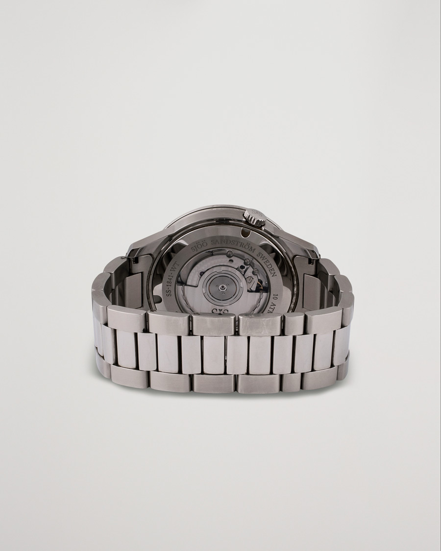 Herr | Sjöö Sandström Pre-Owned Royal Steel Worldstimer 41mm SS-1841-WT Steel Black | Sjöö Sandström Pre-Owned | Royal Steel Worldstimer 41mm SS-1841-WT Steel Black