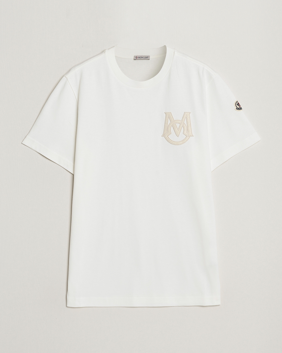 Herr | T-Shirts | Moncler | Embossed Logo T-shirt White