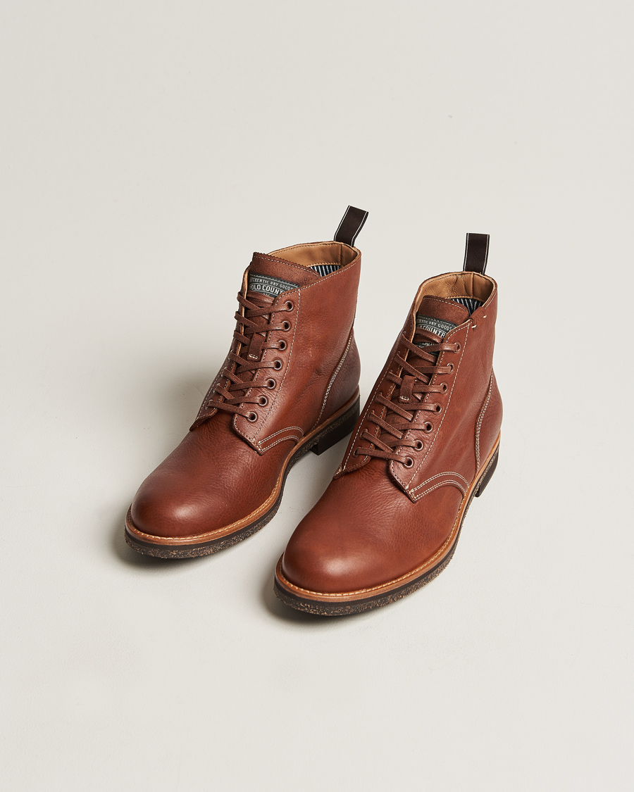 Herr | Polo Ralph Lauren | Polo Ralph Lauren | RL Oiled Leather Boot Peanut