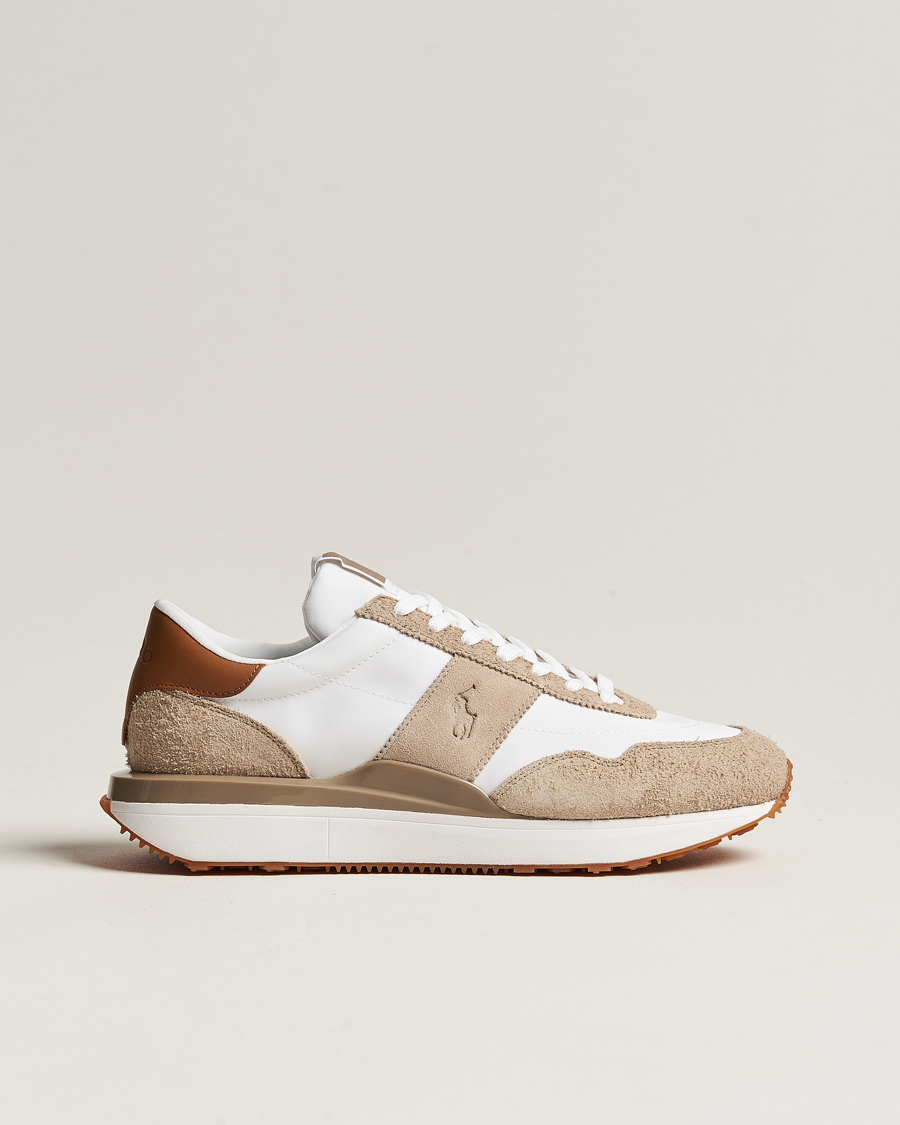 Herr | Polo Ralph Lauren Train 89 Running Sneaker White/Brown | Polo Ralph Lauren | Train 89 Running Sneaker White/Brown