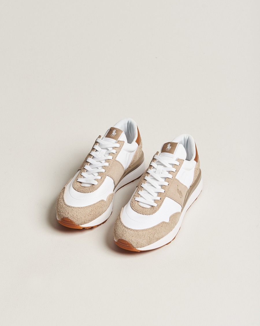 Herr | Polo Ralph Lauren Train 89 Running Sneaker White/Brown | Polo Ralph Lauren | Train 89 Running Sneaker White/Brown