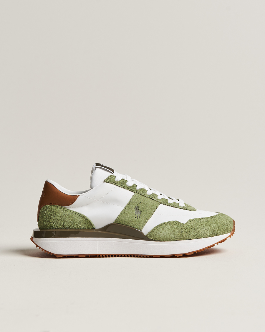 Herr | Polo Ralph Lauren Train 89 Running Sneaker White/Olive | Polo Ralph Lauren | Train 89 Running Sneaker White/Olive