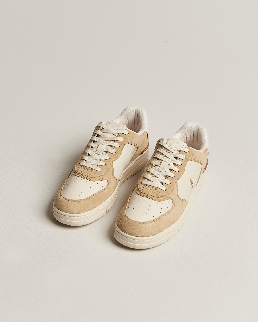 Herr | Polo Ralph Lauren Masters Court Suede Sneaker Bone/Ecru | Polo Ralph Lauren | Masters Court Suede Sneaker Bone/Ecru