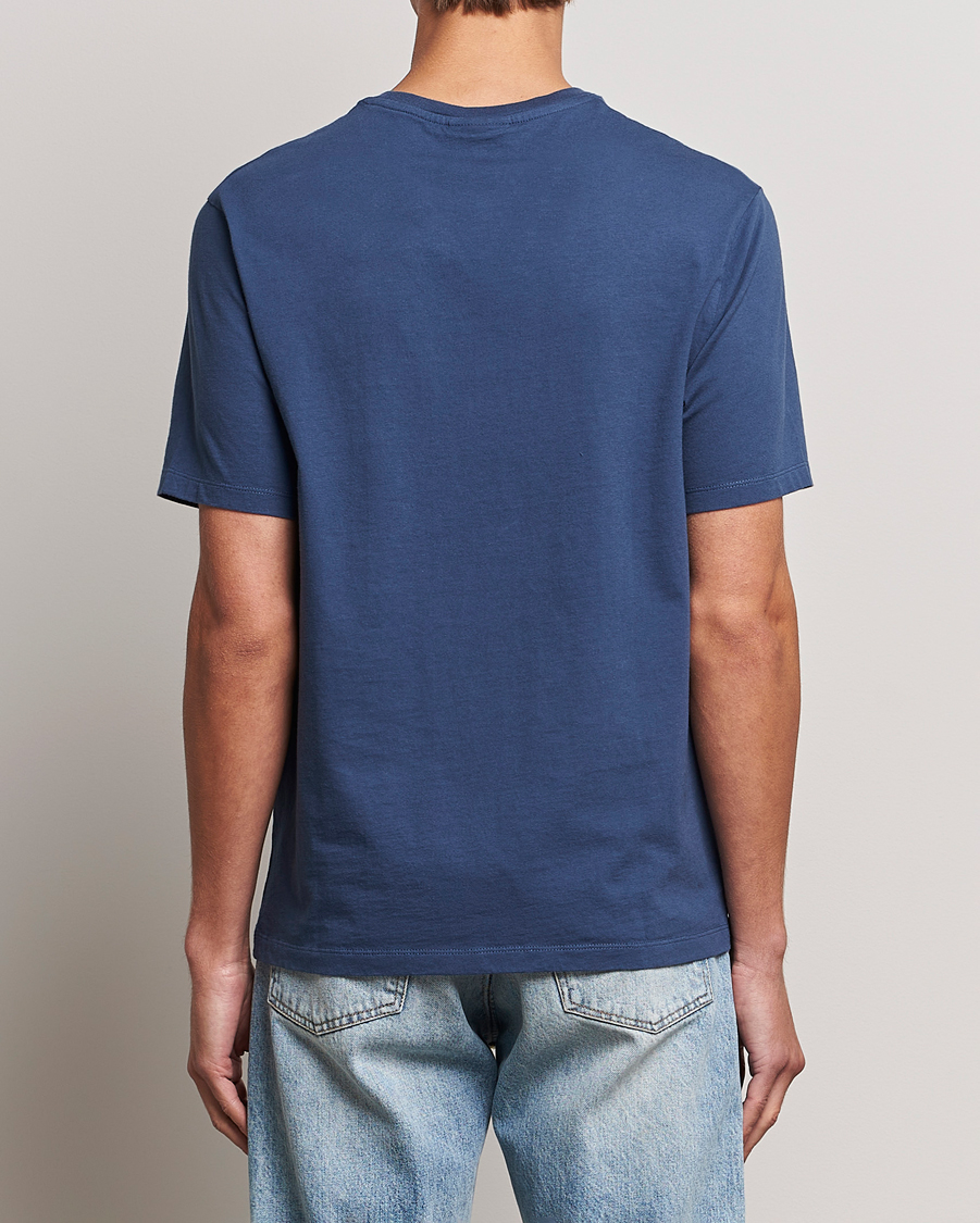 Herr | T-Shirts | Maison Kitsuné | Mini Handwriting T-shirt Blue Denim