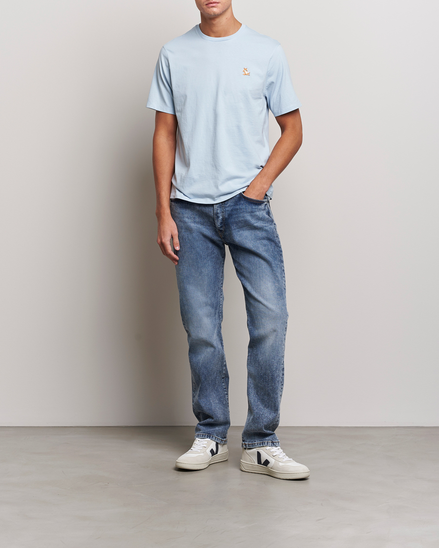 Herr | T-Shirts | Maison Kitsuné | Chillax Fox T-Shirt Sky Blue
