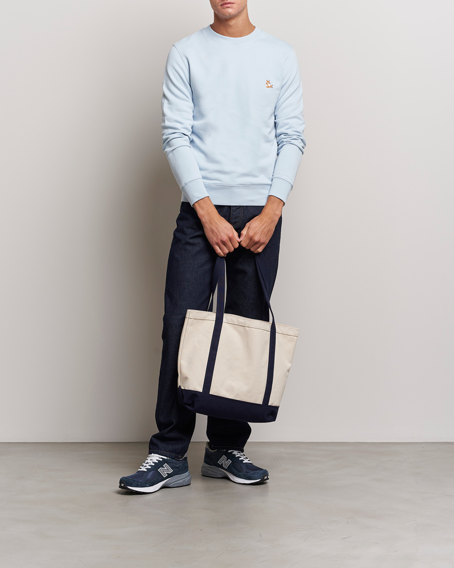 Herr | Tröjor | Maison Kitsuné | Chillax Crew Neck Sweatshirt Sky Blue