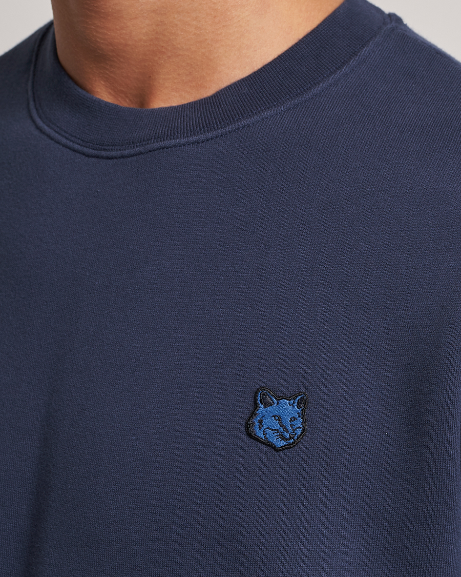 Herr | Tröjor | Maison Kitsuné | Tonal Fox Head Sweatshirt Ink Blue