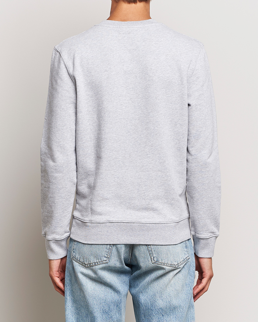 Herr | Tröjor | Maison Kitsuné | Mini Handwriting Sweatshirt Light Grey Melange