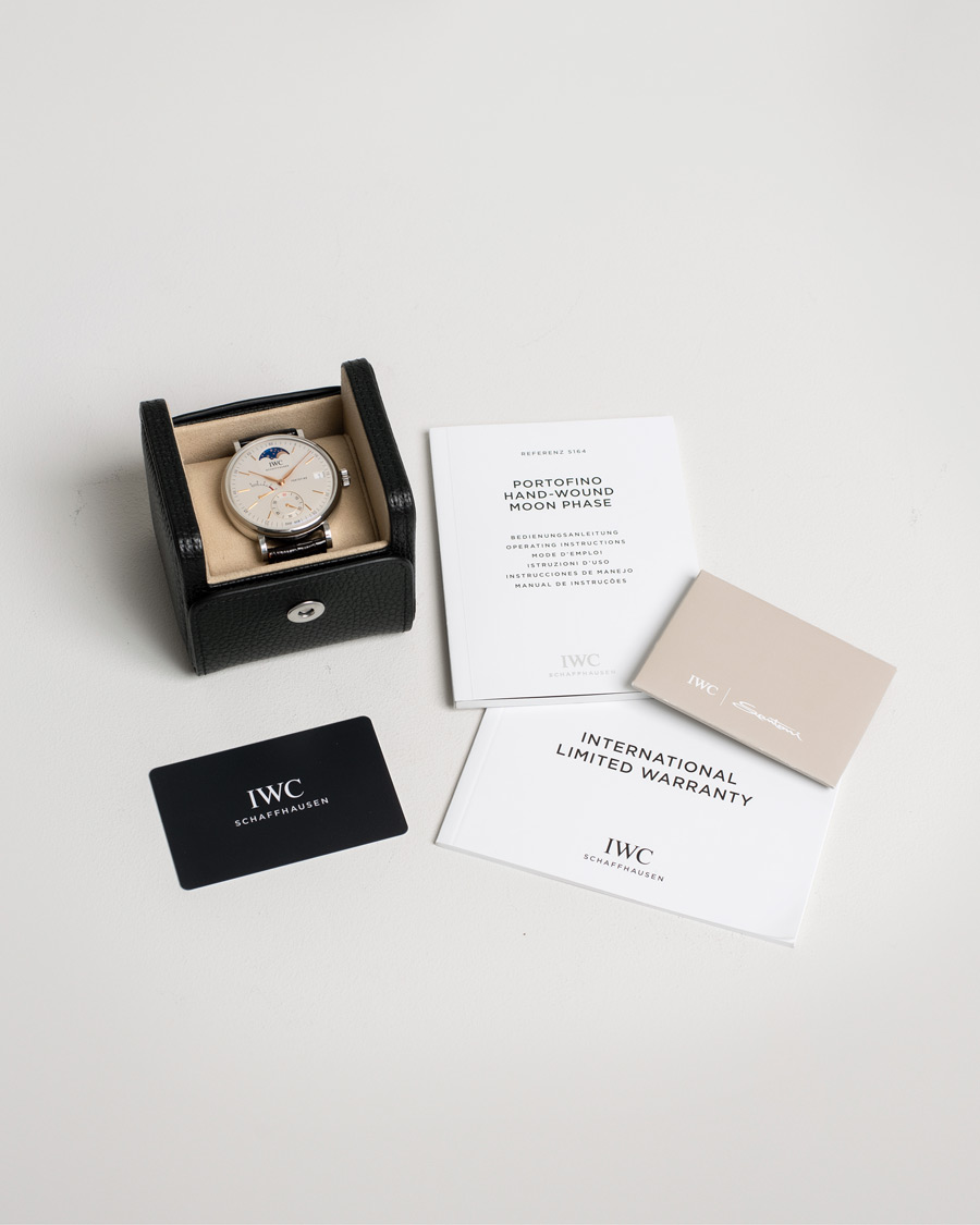 Herr | IWC Pre-Owned Portofino Moon Phase IW516401 Steel White | IWC Pre-Owned | Portofino Moon Phase IW516401 Steel White