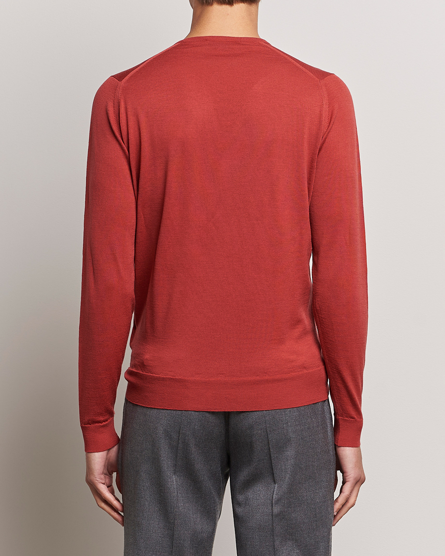 Herr | Tröjor | John Smedley | Lundy Extra Fine Merino Crew Neck Redwood