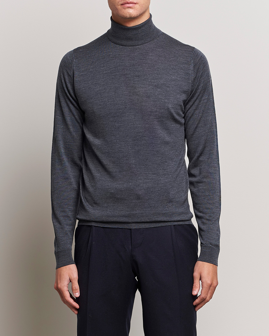 Herr |  | John Smedley | Cherwell Extra Fine Merino Rollneck Charcoal