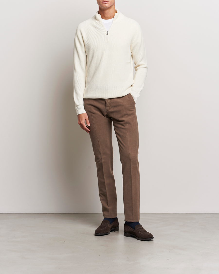 Herr | Tröjor | Gran Sasso | Rainwool Half Zip White