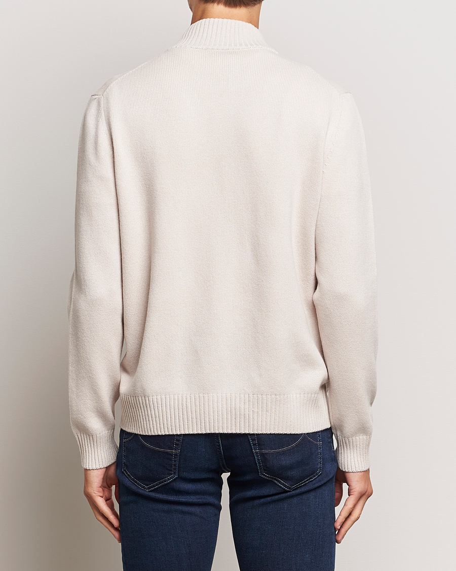 Herr | Tröjor | Gran Sasso | Wool/Cashmere Full Zip Creme
