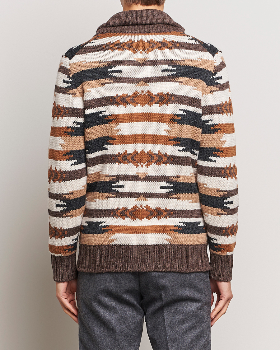 Herr | Tröjor | Gran Sasso | Aspen Heavy Knitted Wool Cardigan Multi