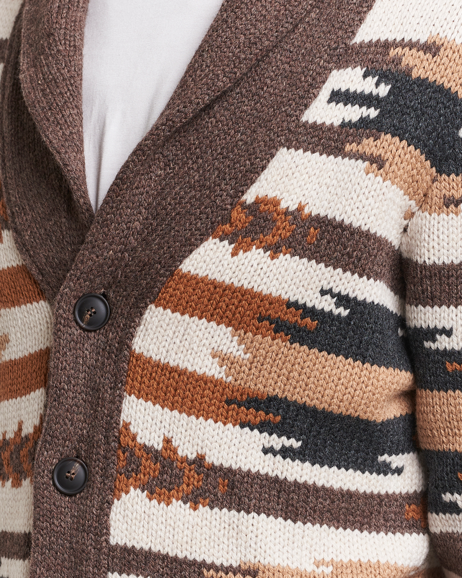 Herr | Tröjor | Gran Sasso | Aspen Heavy Knitted Wool Cardigan Multi