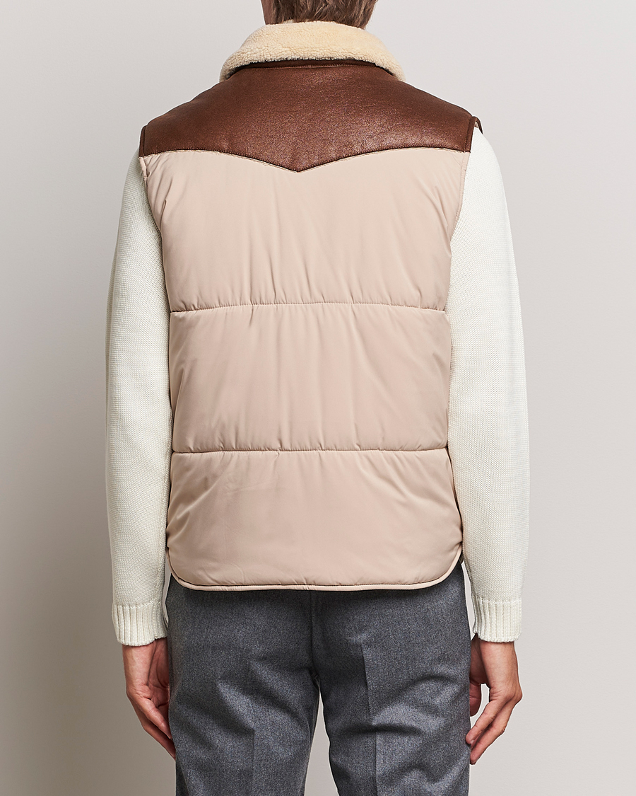 Herr | Jackor | Gran Sasso | Aspen Padded Vest Beige/Brown