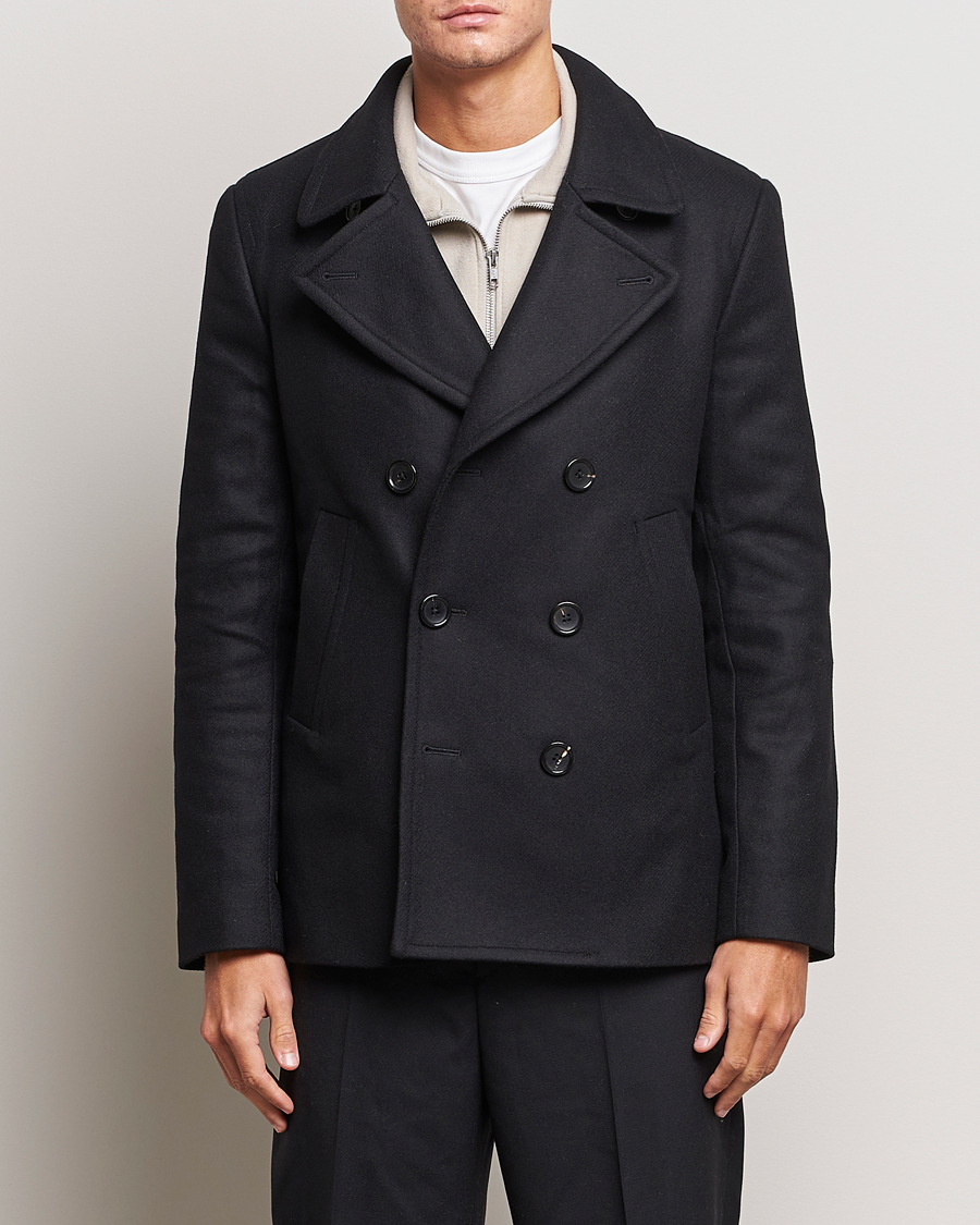 Herr | Jackor | PS Paul Smith | Wool Peacoat Black