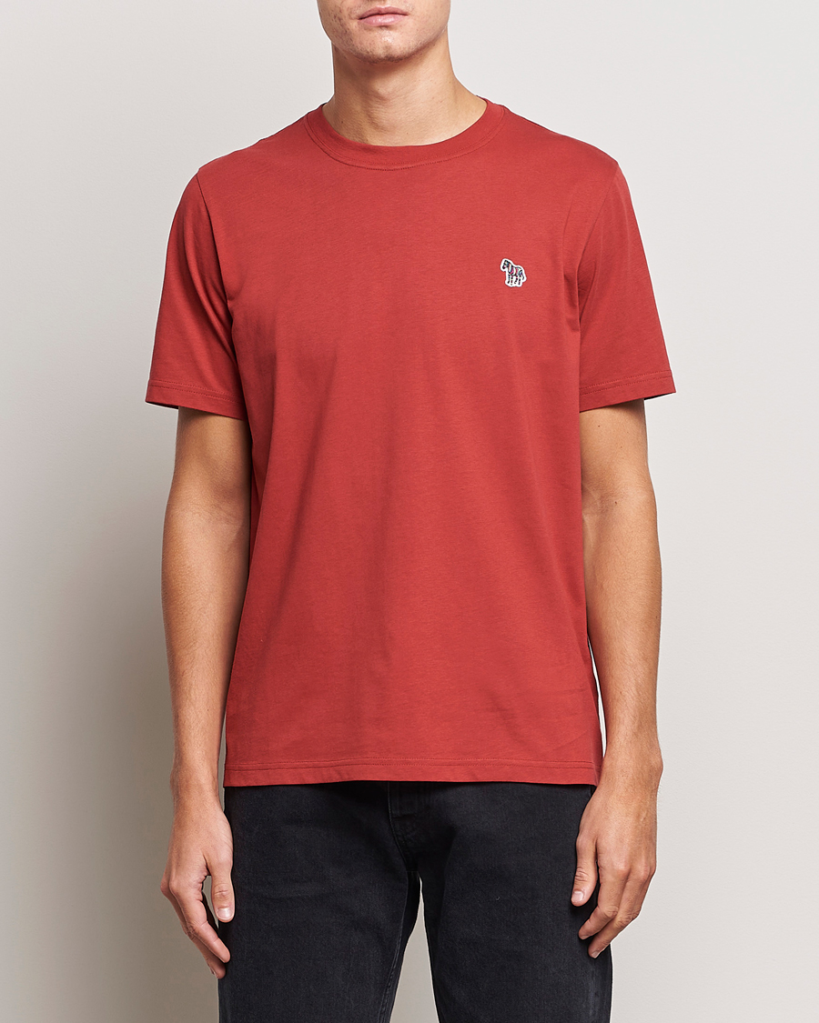 Herr | PS Paul Smith | PS Paul Smith | Organic Cotton Zebra T-Shirt Dark Red