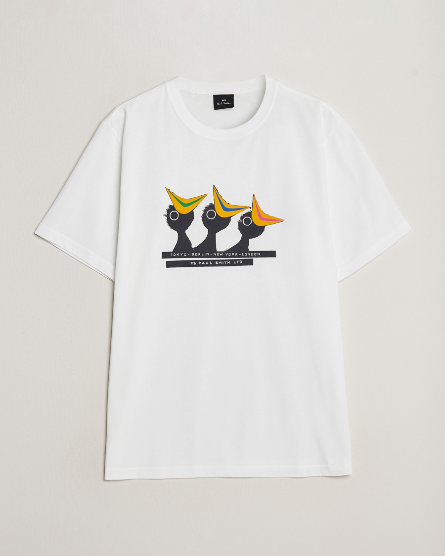 Herr | T-Shirts | PS Paul Smith | Birds Crew Neck T-Shirt White