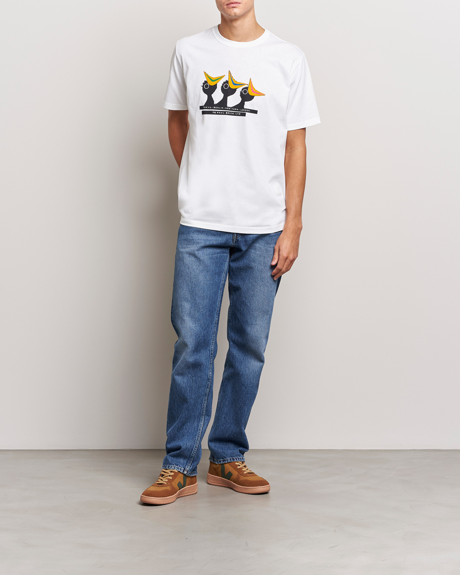 Herr | T-Shirts | PS Paul Smith | Birds Crew Neck T-Shirt White