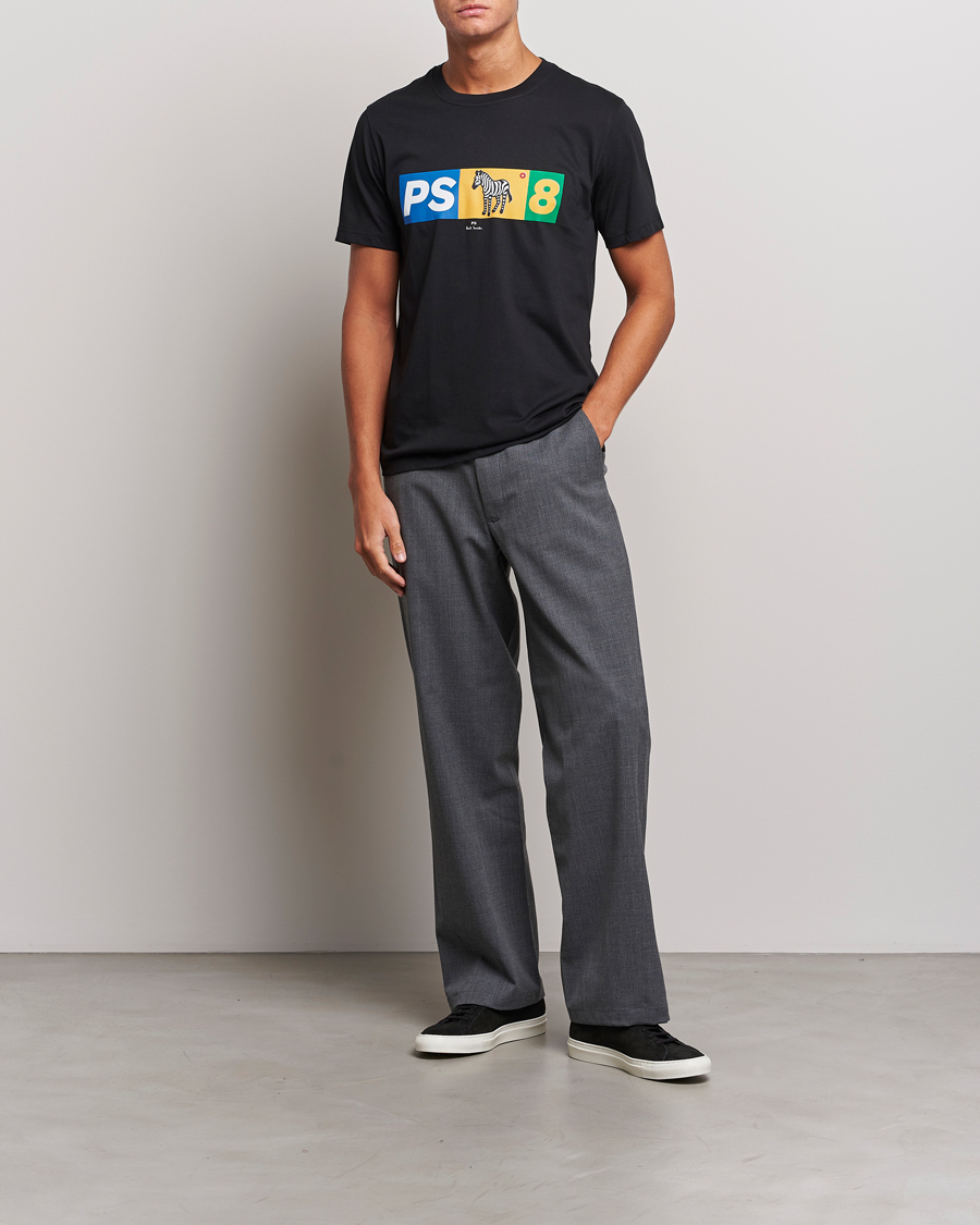 Herr | T-Shirts | PS Paul Smith | PS8 Zebra Crew Neck T-Shirt Black