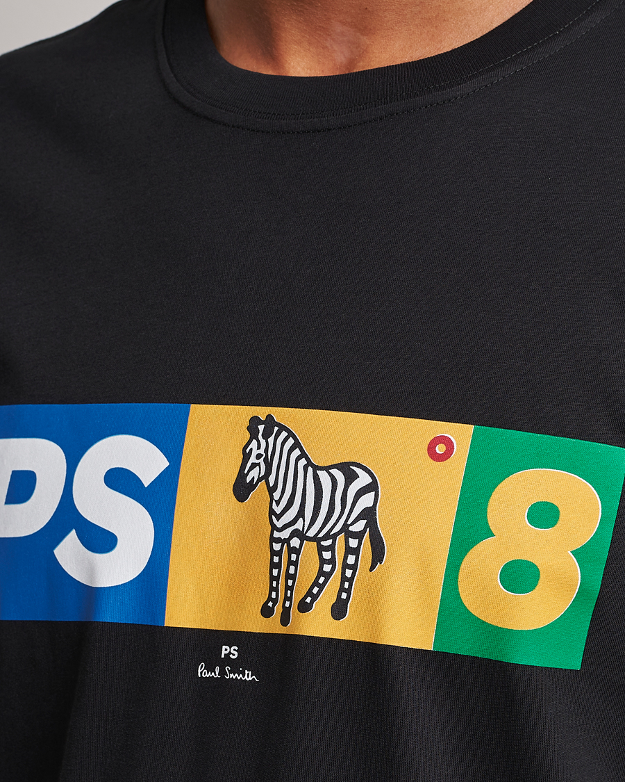 Herr | T-Shirts | PS Paul Smith | PS8 Zebra Crew Neck T-Shirt Black
