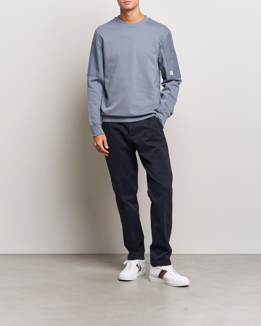 Herr | Tröjor | PS Paul Smith | Organic Cotton Sweatshirt Washed Blue