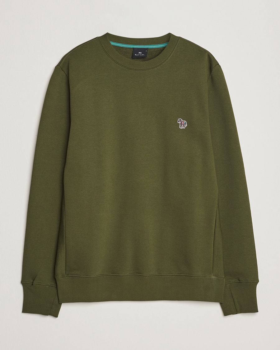 Herr | Tröjor | PS Paul Smith | Organic Cotton Zebra Sweatshirt Olive