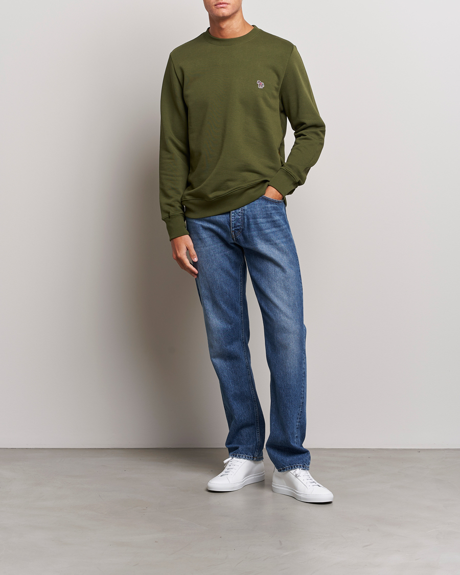 Herr | Tröjor | PS Paul Smith | Organic Cotton Zebra Sweatshirt Olive