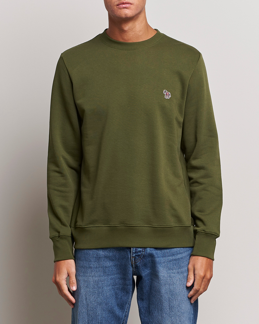 Herr | Tröjor | PS Paul Smith | Organic Cotton Zebra Sweatshirt Olive