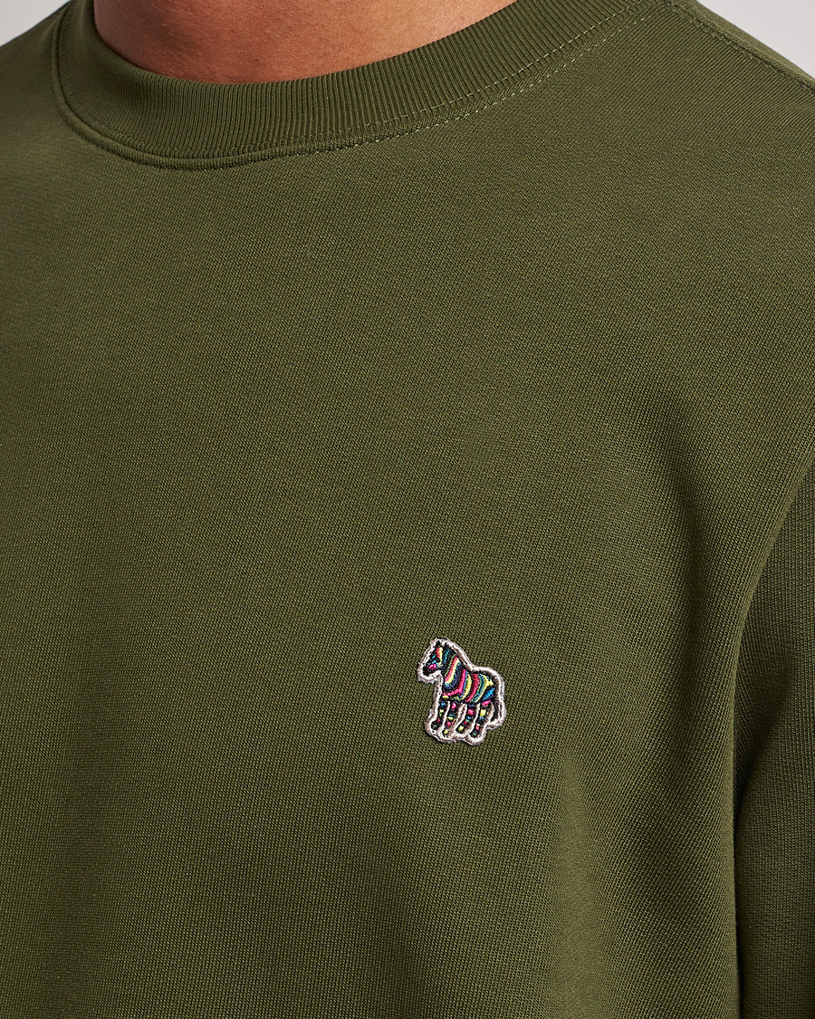 Herr | Tröjor | PS Paul Smith | Organic Cotton Zebra Sweatshirt Olive